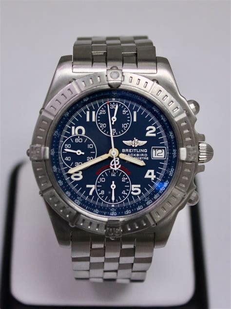 breitling blue dialed blackbird.